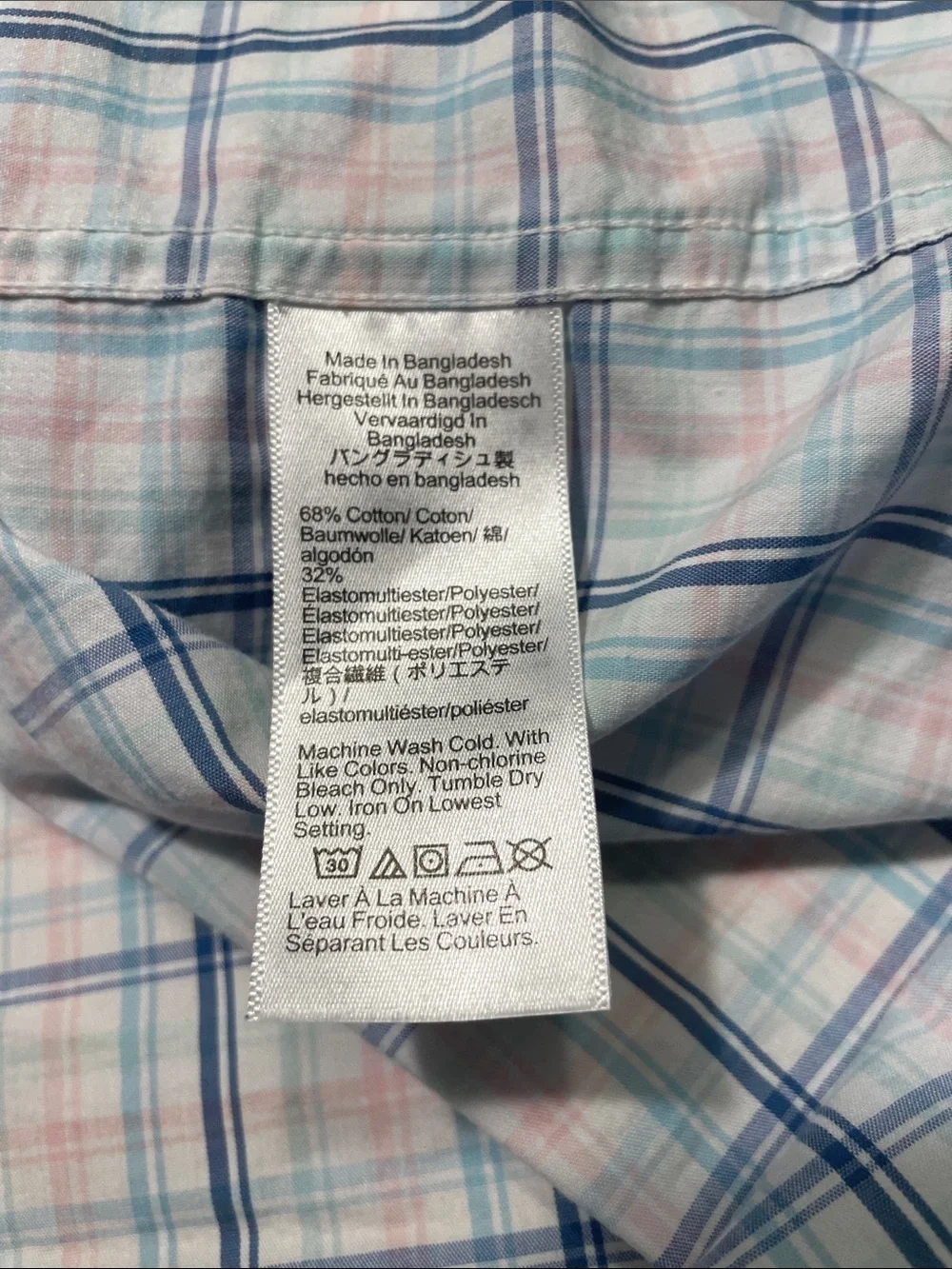 J. Crew Men's Plaid Button-Down Shirt - Light Blue & Pink